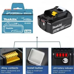 100% Original Makita 18V 6.0Ah Rechargeable Battery For Makita BL1830 BL1830B BL1840 BL1840B BL1850 BL1850B Power Tools Battery