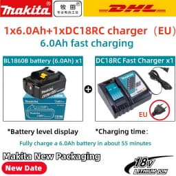 100% Original Makita 18V 6.0Ah Rechargeable Battery For Makita BL1830 BL1830B BL1840 BL1840B BL1850 BL1850B Power Tools Battery