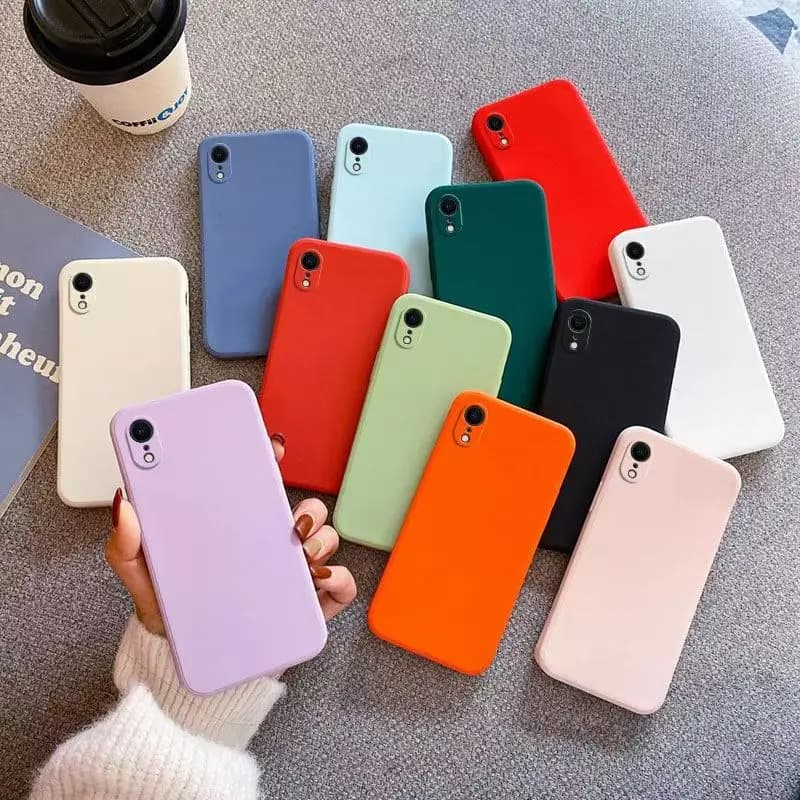 Liquid Silicone Phone Case for For iPhone XR X XS Max Matte Basic Cover Caqas