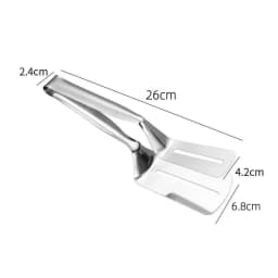 Stainless Steel Double-Sided Shovel Clip Anti-Scald BBq Barbecue Tong Fried Steak Shovel Fried Fish Shovel Vegetable Clamp Tool