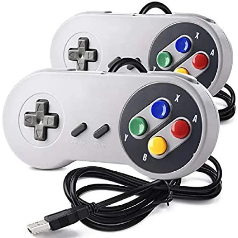 SNES/SFC Classic Controller Wired Gamepad Control 16-bit Retro Entertainment System Video Game Console Gaming Joypad Accessories