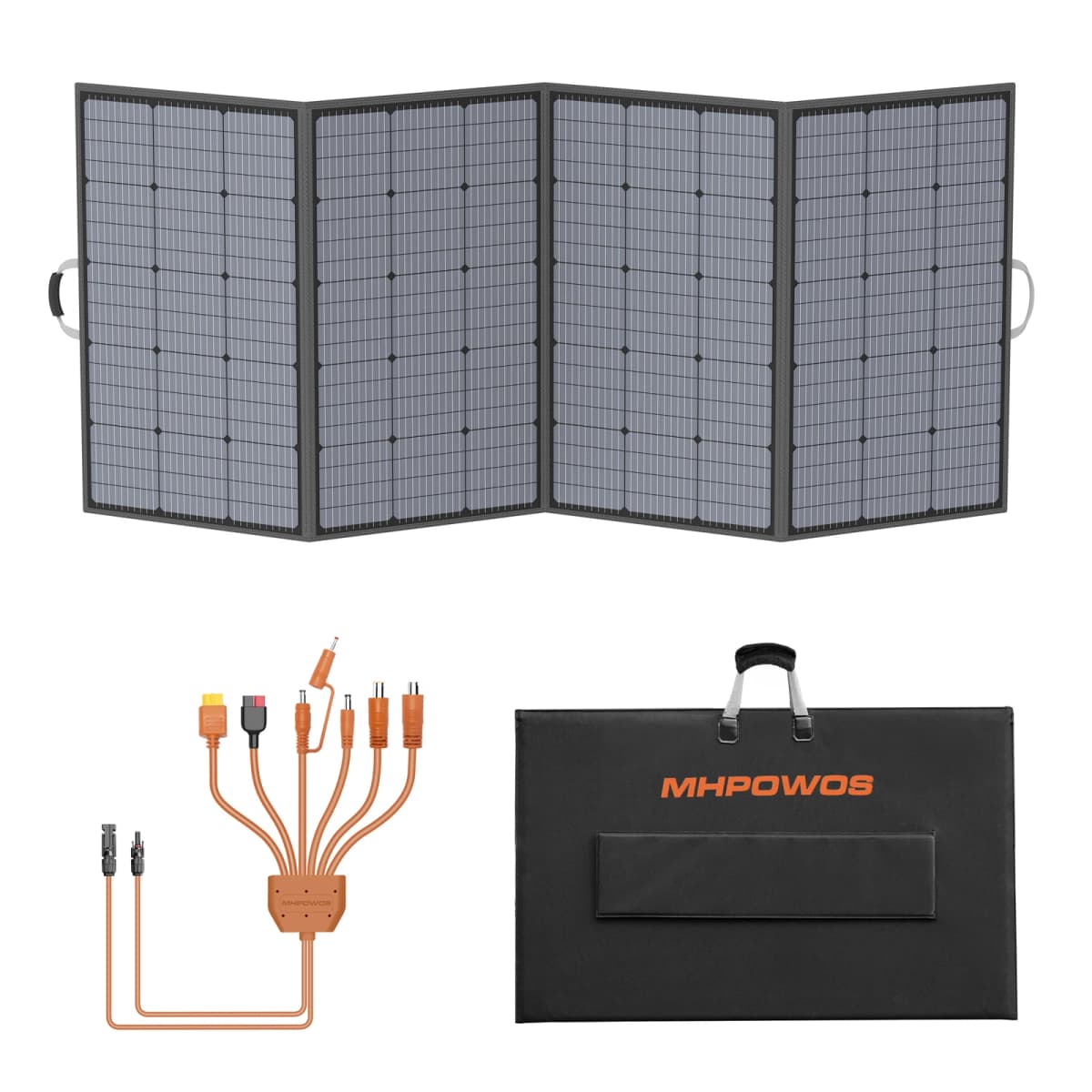 MHPOWOS 400W Lightweight Portable Solar Panel Power Backup 31V Foldable Solar Charger for Outdoor Activities RV Camping Off-Grid