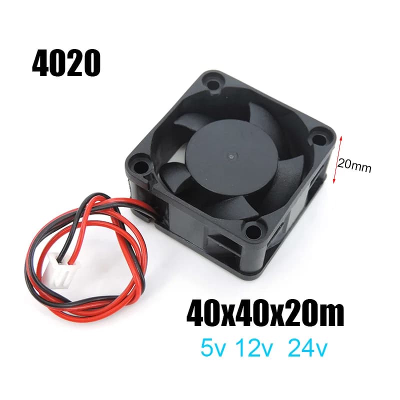 2PIN DC 40mm Cooling 3D Printer Fan 40x40x20mm Cooler 24V 12V 5V 4020 4cm Computer Case Oil Cooling Fan Heatsink Fan