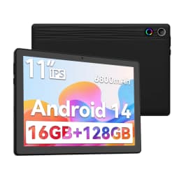 `11 Inch A7 Tablet PC Android14 Octa‑Core A523 16GB(4+12GB Virtual) 128GB ROM Widevine L1 Face ID Unlock WiFi6 6800mAh Dual Speaker Gaming Study Tablet With Charger`