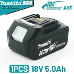 Makita 18V Tool Battery, 18650 Rechargeable Cells, Compatible with Makita 18V Power Tools, Delivers Long‑Lasting Runtime