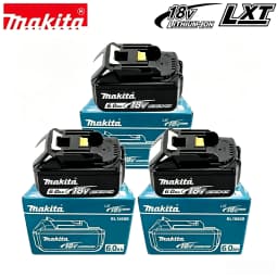 Makita 18V Tool Battery, 18650 Rechargeable Cells, Compatible with Makita 18V Power Tools, Delivers Long‑Lasting Runtime