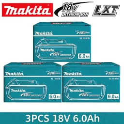 Makita 18V Tool Battery, 18650 Rechargeable Cells, Compatible with Makita 18V Power Tools, Delivers Long‑Lasting Runtime