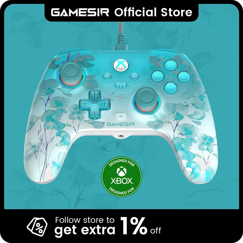 GameSir T7 Pro Floral Xbox Gamepad Hall Effect Game Controller for Xbox Series X, Xbox Series S, Xbox One X | S Game Console