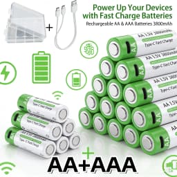 2026 NEW Lithium-Ion Battery Type-C Rechargeable High-Capacity AA&AAA Battery For Remote Control, Mouse, Electric Toys