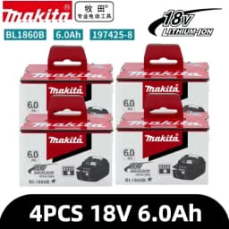 100% Makita 6.0 Ah Battery 18V LXT Lithium Ion BL1860 with LED Indicator Battery 18V Electric Tool Battery Original