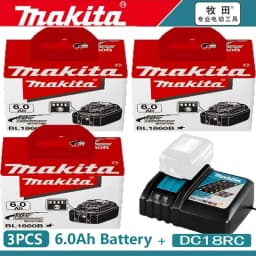 100% Makita 6.0 Ah Battery 18V LXT Lithium Ion BL1860 with LED Indicator Battery 18V Electric Tool Battery Original