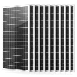RVPOZWER 100W 12V Solar Panel 12BB Monocrystalline High Efficiency Module for Roof Mount Off Grid Power System Wholesale