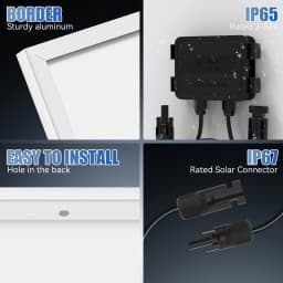 RVPOZWER 100W 12V Solar Panel 12BB Monocrystalline High Efficiency Module for Roof Mount Off Grid Power System Wholesale
