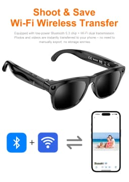 Upgrade Smart AI Glasses 800W HD 8K Shooting Camera Photo Video Voice Call Translation Bluetooth AI Motorcycle Glasses