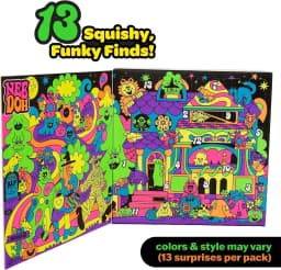 Needoh New Funky Frights Halloween Advent Calendar 13 Days, Spooky Squishy Slow Rise Stress Relief Toys Countdown Gift Box