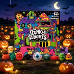 Needoh New Funky Frights Halloween Advent Calendar 13 Days, Spooky Squishy Slow Rise Stress Relief Toys Countdown Gift Box