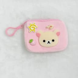 Japanese Kawaii Rilakkuma Cartoon Plush Storage Coin Purse Portable Cartoon Key Chain Pendant Lovely Backpack Decoration Gifts