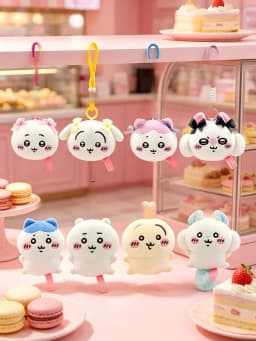Original Chiikawa Anime Plush Doll Kawaii Usachi Keychain Hachiware Keyring Stuffed Pendent Backpack Ornament Toy Birthday Gift