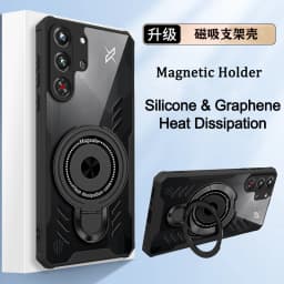 Silicone Cooling Phone Case For Redmagic 10 9 9S 8s Pro Plus Pro+ Graphene Heat Dissipation Case Magnetic Stand Shockproof Cover