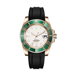 Corgeut 40mm Corgeut Men's Two Tone Gold Mechanical Automatic Wristwatch NH35 Movement 100M Waterproof Sapphire Glass - Reloj