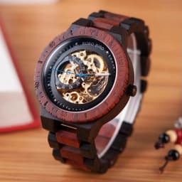 BOBO BIRD Wooden Mechanical Watch Men Luxury Automatic Wristwatch Reloj Mecanico Luminous Timepiece Custom Logo Great Gift Box