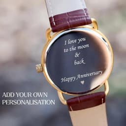 Engraved Wooden Watch With Leather Strap Japanese Movement Custom Watch Minimalist Watches For Men Personalized anniversary gift