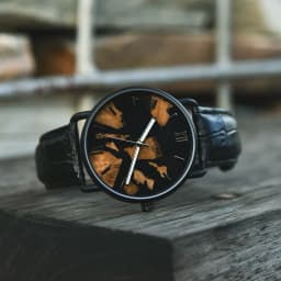 Engraved Wooden Watch With Leather Strap Japanese Movement Custom Watch Minimalist Watches For Men Personalized anniversary gift