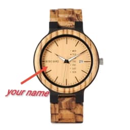 BOBO BIRD Wooden Men Watch Fashion Business Week And Date Display Quartz Timepiece Customize Logo Great Gift Relogio Masculino