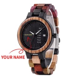 BOBO BIRD Wooden Men Watch Fashion Business Week And Date Display Quartz Timepiece Customize Logo Great Gift Relogio Masculino