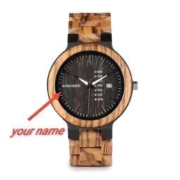 BOBO BIRD Wooden Men Watch Fashion Business Week And Date Display Quartz Timepiece Customize Logo Great Gift Relogio Masculino
