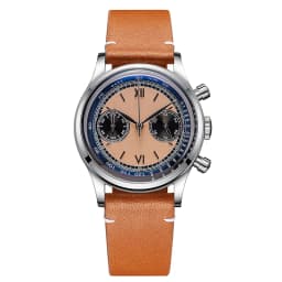 ADDIESDIVE Custom Logo Men Watches Chronograph Bubble Mirror 100m Waterproof 316L Stainless Steel 38mm VK64 Quartz Wristwatch