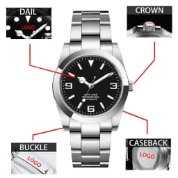 Customized Logo Luxury NH35 Watch for Wom/Men 36MM/39MM Automatic Mechanical Wristwatches Sapphire Luminous 10Bar Reloj Corgeut