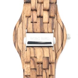 Clearance Men's Wooden Watch Custom Name Logo Men's Quartz Wrist Watch Zebra Wood Strap Personalize Fashion Man Watches Gift