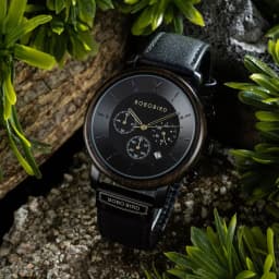 Top Luxury Men's Wooden Watch BOBO BIRD Japanese Movement New Quartz Wristwatch Golden Chronograph Watch Military Timepieces