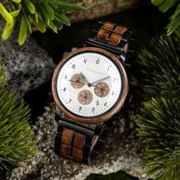 Top Luxury Men's Wooden Watch BOBO BIRD Japanese Movement New Quartz Wristwatch Golden Chronograph Watch Military Timepieces