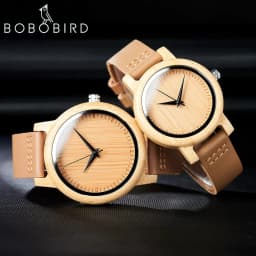 New Bobo Bird Watch Women Relogio Masculino Quartz Watches Men Bamboo Wood Couple Wristwatches Gifts Items Drop ShippingOriginal