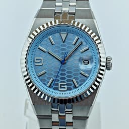 CORGEUT NH35A 8215 Automatic Watch Men Ice Blue Honeycomb Dial Sapphire Glass 100M Waterproof Luminous 316L Steel Wristwatch