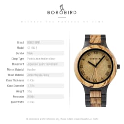 BOBO BIRD Wooden Men Watches Handmade Leaf Dial Custom Blessing Natural Wristwatch Distinctive Wooden Gift Support Dropshipping