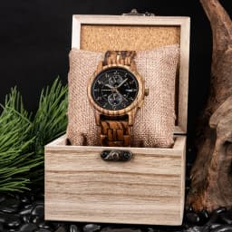 BOBO BIRD Wood Watch Men Business Quartz Watches Engraved Wooden Chronograph Wristwatch with Date Display Custom Reloj Madera