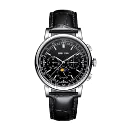 CORGEUT 41mm Business 316L Leather Mineral Glass Automatic Mechanical Men Watches Year Date Week Watch for Man Reloj Accessories