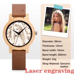 Engraved Watch Boyfriend Birthday Groomsmen Gift BOBOBIRD Wooden Quartz Wristwatch Men Fathers Day Anniversary Photo Custom Gift