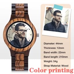 Engraved Watch Boyfriend Birthday Groomsmen Gift BOBOBIRD Wooden Quartz Wristwatch Men Fathers Day Anniversary Photo Custom Gift