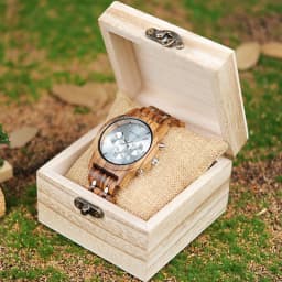 Custom Wood Watch BOBOBIRD Personalized Name Brand BOBOBIRD Chronograph Military Quartz Wristwatch With Wooden Box Dropshipping