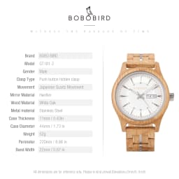 Custom LOGO Wood Watch Fashion Chronograph Quartz Sports Wristwatch Clock BOBO BIRD Walnut Wooden Watches for Men Dropshipping
