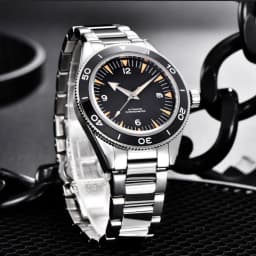 Custom Logo NH35 Movement Watch 10bars Mens 41mm Sapphire Ceramic Bezel Male Mechanical Clock Diver Sports Automatic Wristwatch