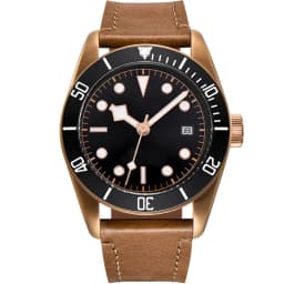 Custom Logo NH35A Miyota Sport 20ATM Watch PVD Coffee Bronze Case Sapphire Glass Luminous Deployant Clasp Deepwaterproof