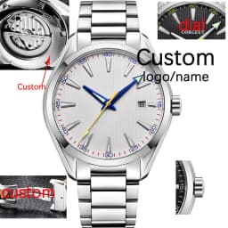 Luxury NH35 Movt Custom Logo 41mm Man Sport Automatic Relogio Masculino Mechanical Wristwatch Sapphire Steel Band Men's Watch
