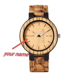 BOBO BIRD Wooden Men Watch Fashion Business Week And Date Display Quartz Timepiece Customize Logo Great Gift Relogio Masculino