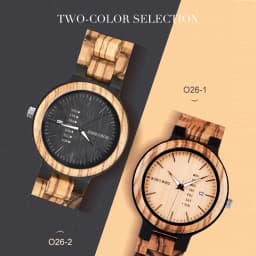 BOBO BIRD Wooden Men Watch Fashion Business Week And Date Display Quartz Timepiece Customize Logo Great Gift Relogio Masculino