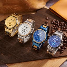 BOBOBIRD Golden Color Men's Watch Japanese Quartz Movement Ebony Wood Strap & Stainless Steel Case Custom Logo Brand Or Name